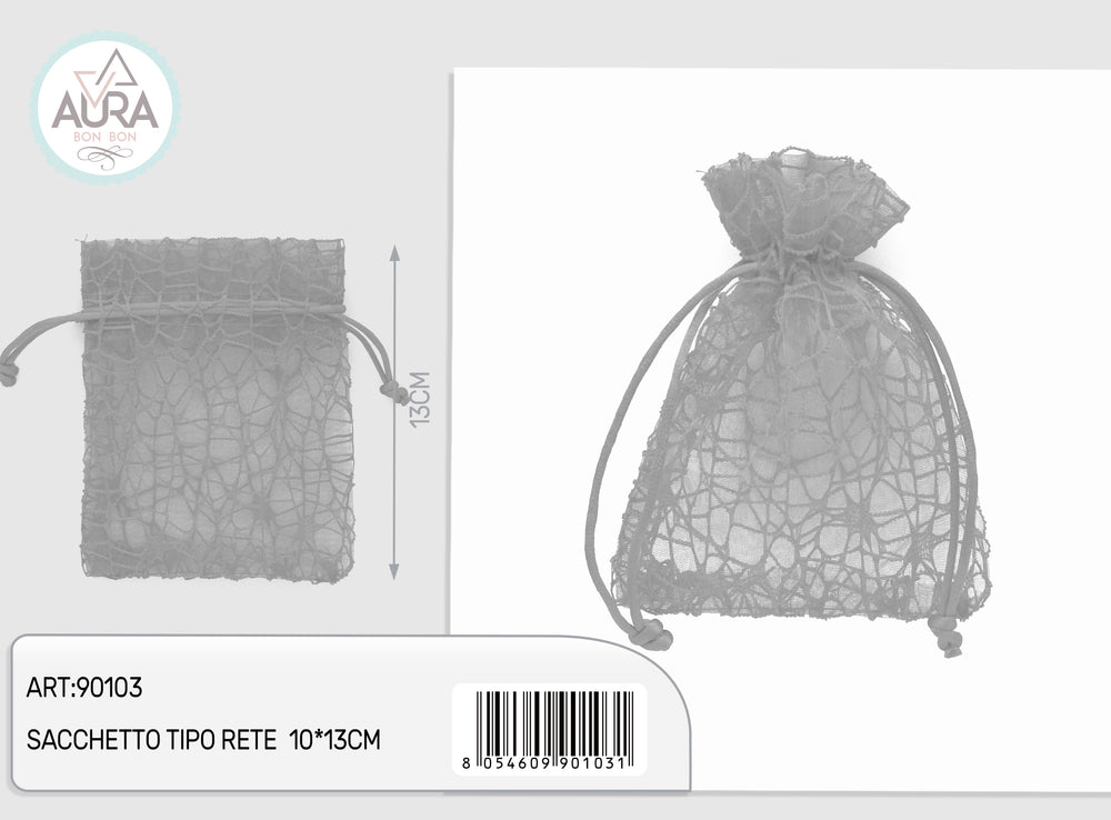 sacchetto spider grigio 10x13cm
