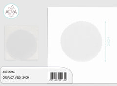 Velo organza 50pz 24cm bianco