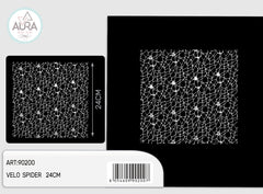 25-piece white square spider veil