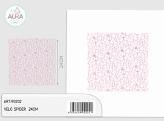 25-piece pink square spider veil