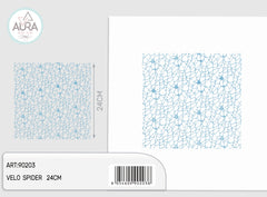 25-piece light blue square spider veil