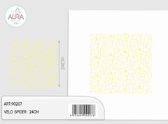 25-piece yellow square spider veil