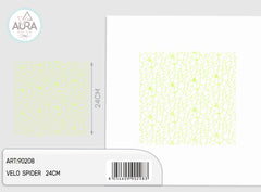 25-piece light green square spider veil
