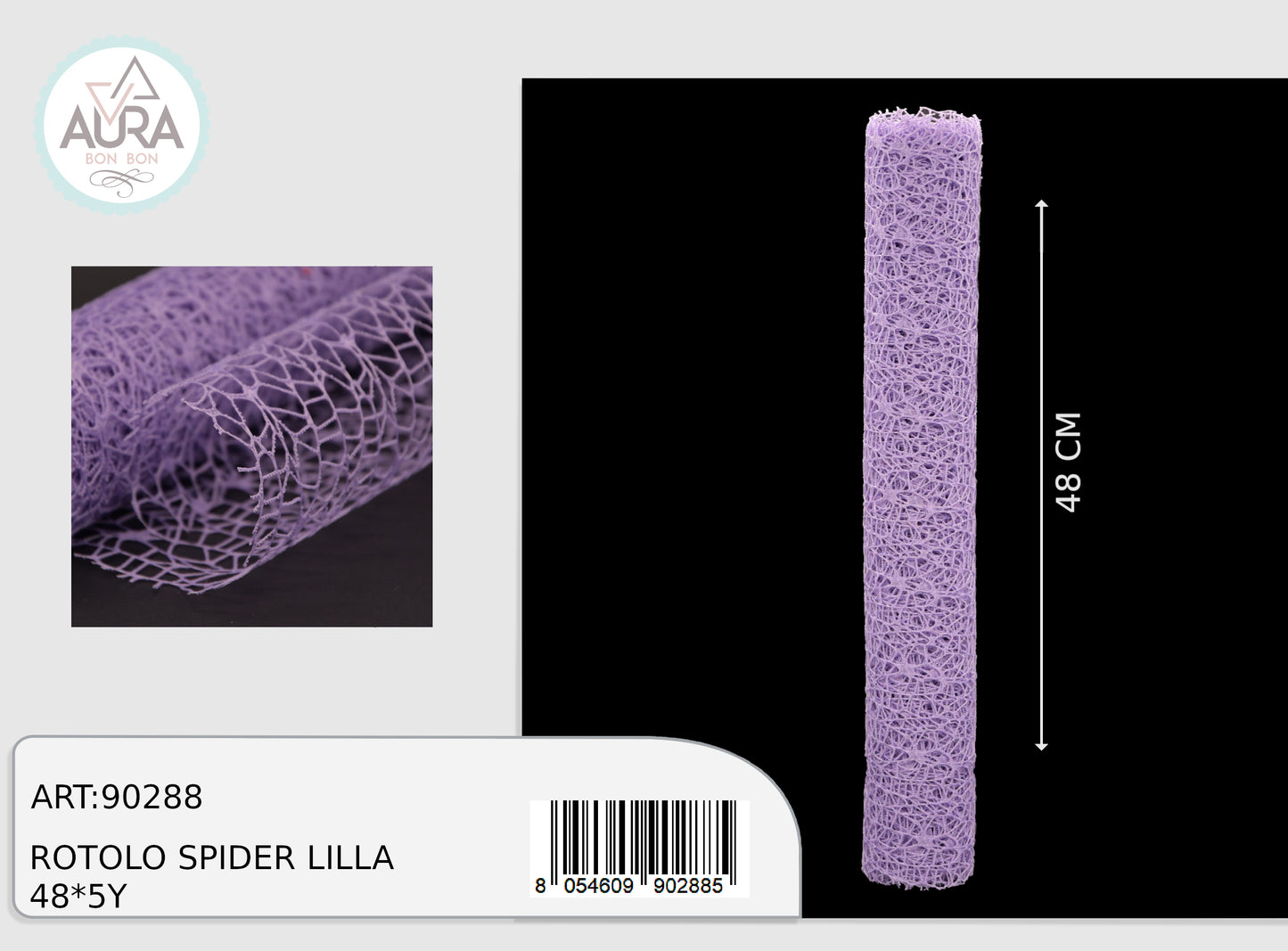 rotolo organza spider 48x5y lilla