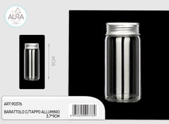 glass jar with aluminum cap 3x9cm