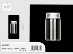 glass jar with aluminum cap 4.7x6cm