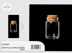 3x4cm glass jar with cork stopper