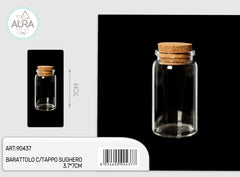 3x7cm glass jar with cork stopper
