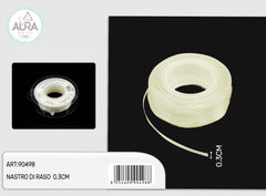 Nastro di raso 0,3cmx50y avorio