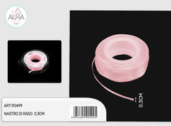 Nastro di raso 0,3cmx50y rosa