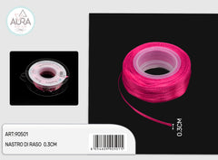 nastro di raso 0,3cmx50y fuxia
