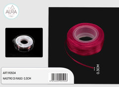 nastro di raso 0,3cmx50y bordeaux
