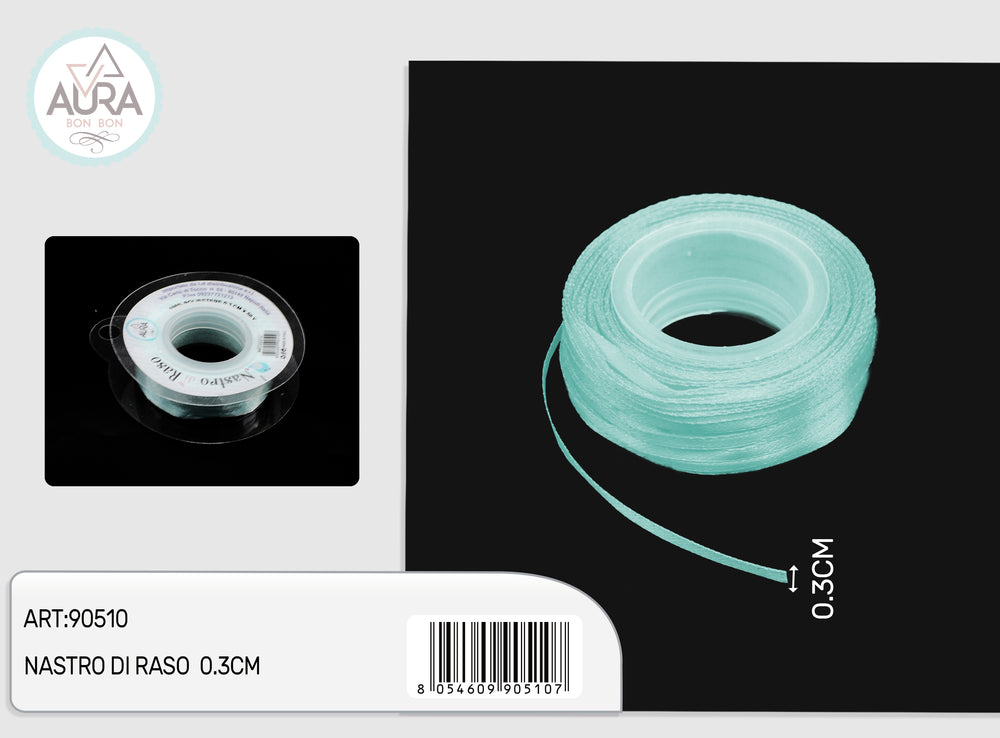 nastro di raso 0,3cmx50y tiffany