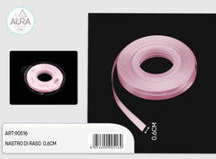 nastro di raso 0,6cmx25y rosa