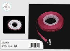 nastro di raso 0,6cmx25y bordeaux
