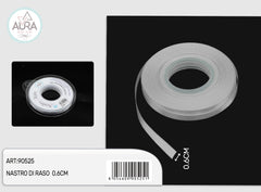 nastro di raso 0,6cmx25y grigio