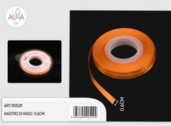 nastro di raso 0,6cmx25y arancio