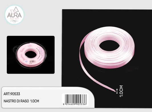nastro di raso 1cmx25y rosa