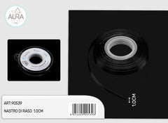 nastro di raso 1cmx25y nero