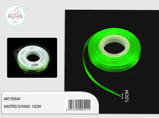 nastro di raso 1cmx25y verde chiaro