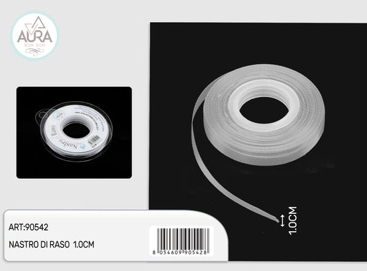 nastro di raso 1cmx25y grigio
