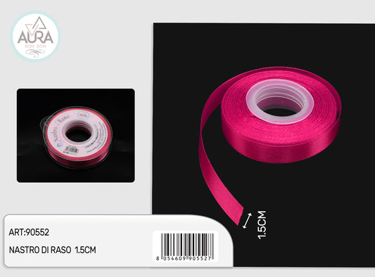 nastro di raso 1,5cmx25y fuxia