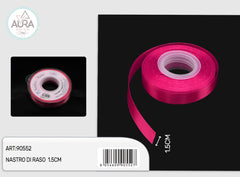 nastro di raso 1,5cmx25y fuxia