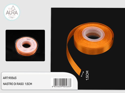 nastro di raso 1,5cmx25y arancio