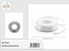 nastro di raso 2,0cmx25y bianco