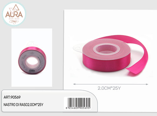 nastro di raso 2,0cmx25y fuxia