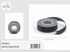nastro di raso 2,0cmx25y nero