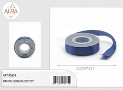 nastro di raso 2,0cmx25y blu