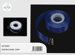 nastro di raso 2,5cmx25y blu