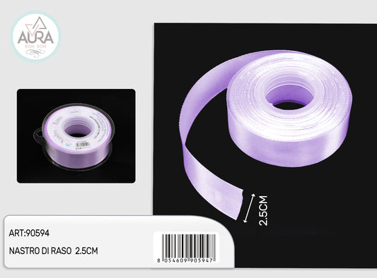 nastro di raso 2,5cmx25y lilla