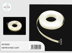 0.6cmx25y ivory organza ribbon