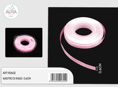 nastro organza 0,6cmx25y rosa