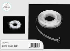 nastro organza 0,6cmx25y grigio