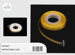 nastro organza 0,6cmx25y marrone