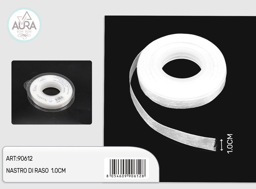 nastro organza 1cmx25y bianco