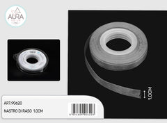 nastro organza 1cmx25y grigio