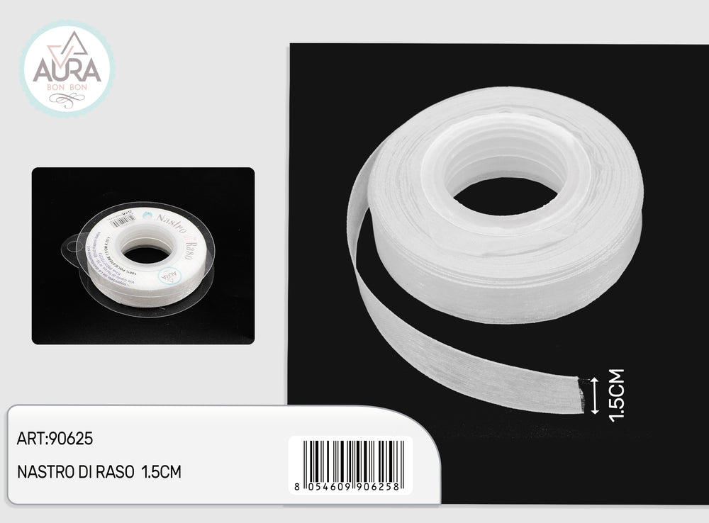 nastro organza 1,5cmx25y bianco