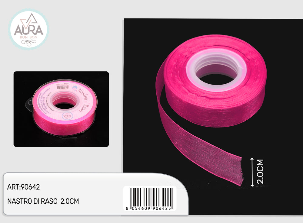 nastro organza 2cmx25y fuxia