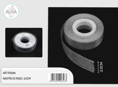 nastro organza 2cmx25y grigio