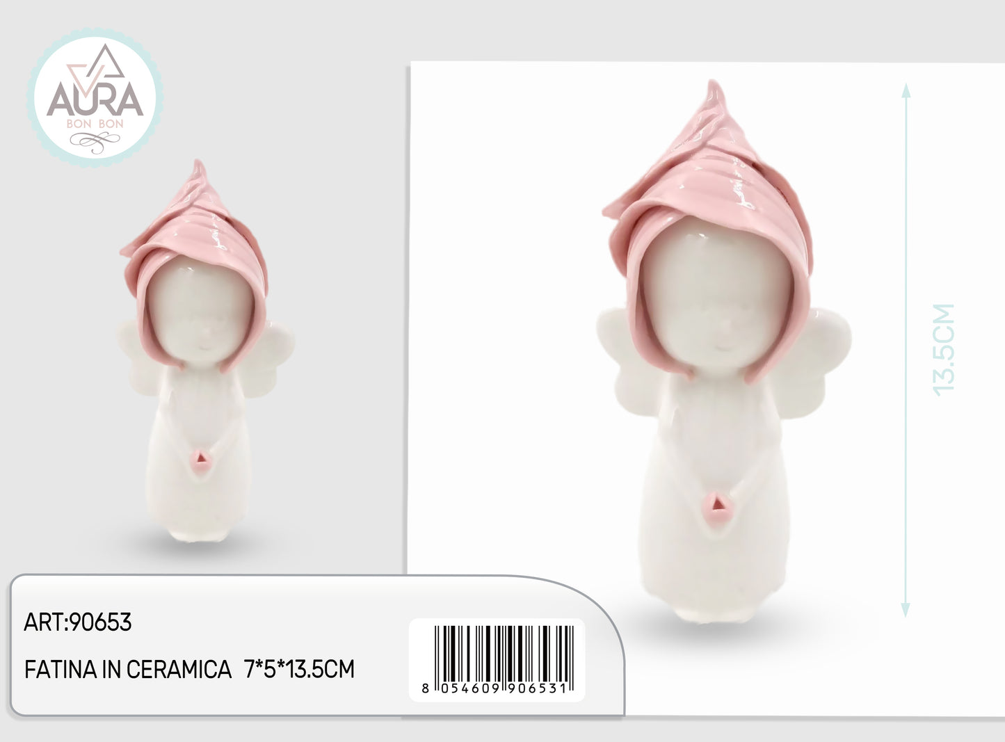 Fatina in ceramica 7x5x13,5cm (grande)