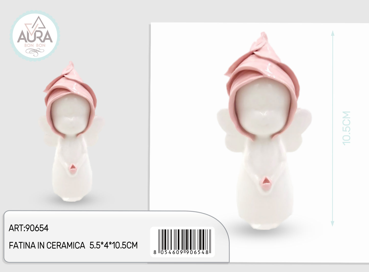 Fatina in ceramica 5,5x4x10,5cm (media)