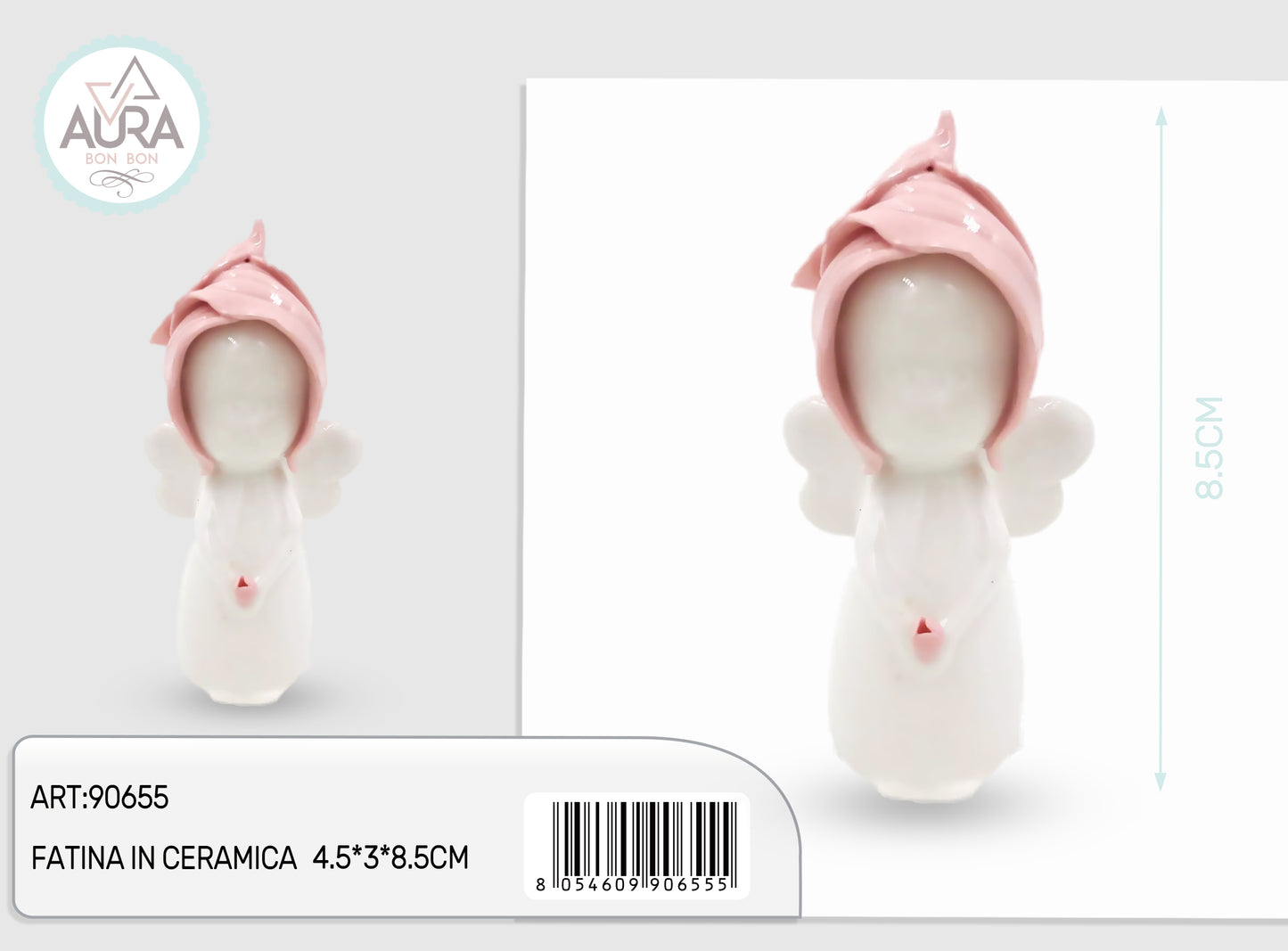 Fatina in ceramica 4,5x3x8,5cm (piccola)