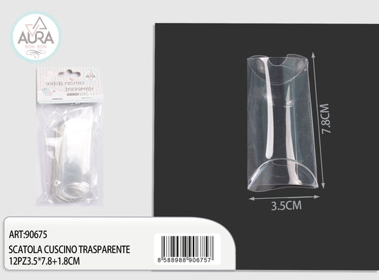 Transparent pillow box 12pcs 3.5x7.8+1.8cm