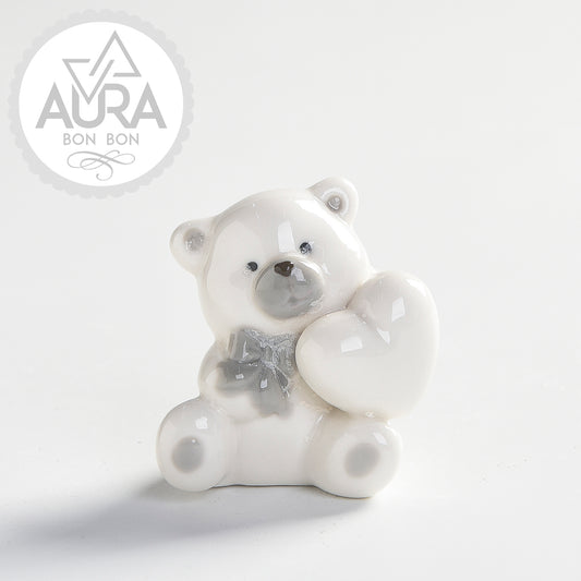 Orsetto con cuore bianco  4,5x4,3x5,8