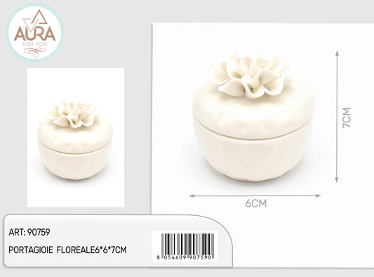 Portagioie floreale 6x6x7cm