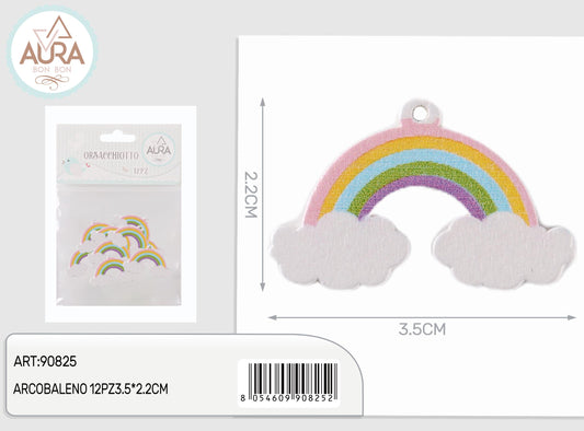 tag arcobaleno 12pz 3,5x2,2cm